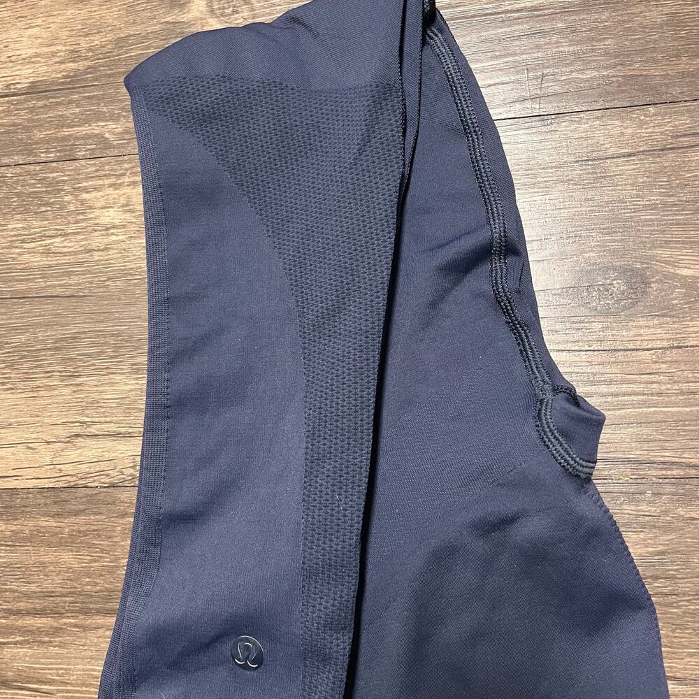 Lululemon Zone In Tight Navy Blue Sz 4 High Rise Leggings 27” Active Compression - Picture 6 of 13